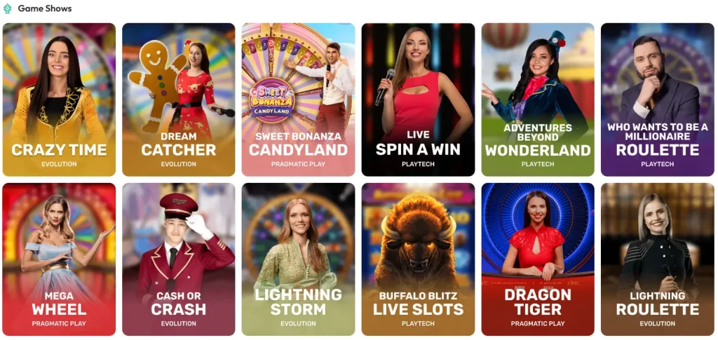 spinrise game shows